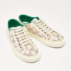 Gucci Multicolor Crystal GG Canvas Tennis 1977 Sneakers Size 38.5