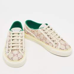 Gucci Multicolor Crystal GG Canvas Tennis 1977 Sneakers Size 38