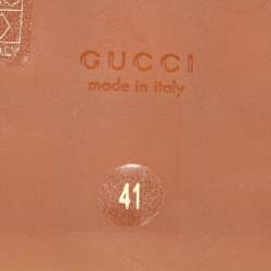 Pre Owned Gucci Beige GG Monogram Canvas Angelina Platform Slide Sandals Size 41