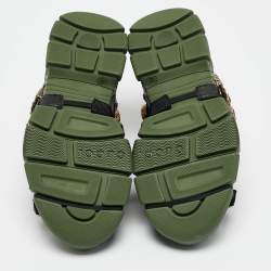 Gucci Multilcolor Leather and Mesh Flashtrek Sneakers Size 35