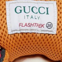 Gucci Pink Jumbo GG Velvet and Mesh Flashtrek Sneakers Size 35