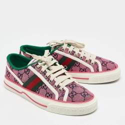 Gucci Pink GG Canvas Tennis 1977 Sneakers Size 36.5