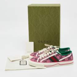 Gucci Pink GG Canvas Tennis 1977 Sneakers Size 36.5