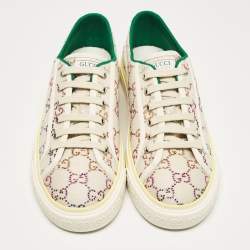 Gucci Multicolor Crystal GG Canvas Tennis 1977 Sneakers Size 42