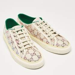 Gucci Multicolor Crystal GG Canvas Tennis 1977 Sneakers Size 42