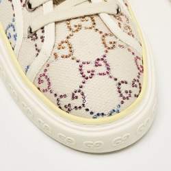 Gucci Multicolor Crystal GG Canvas Tennis 1977 Sneakers Size 42