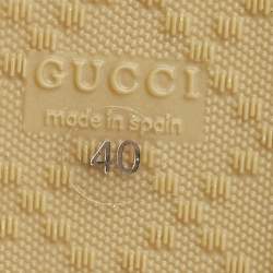 Pre Owned Gucci Black GG Canvas Slip On Espadrille Flats Size 40