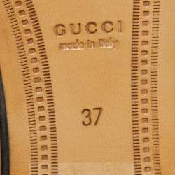 Gucci Pink Leather Brixton Loafers Size 37