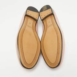 Gucci Pink Leather Brixton Loafers Size 37