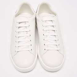 Gucci White Perforated Interlocking G Leather Ace Sneakers Size 38