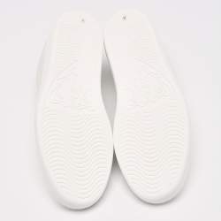 Gucci White Perforated Interlocking G Leather Ace Sneakers Size 38