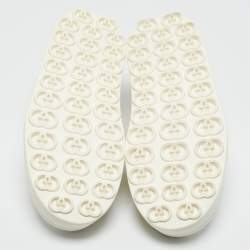 Gucci White GG Canvas Tennis 1977 Treck Sneakers Size 38.5