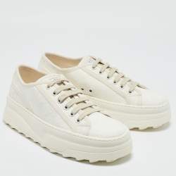 Gucci White GG Canvas Tennis 1977 Treck Sneakers Size 38.5