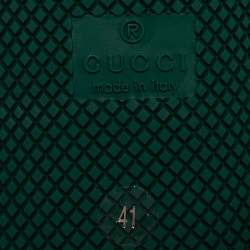 Gucci Multicolor Nubuck Leather and Crystal GG Canvas Screener Sneakers Size 41