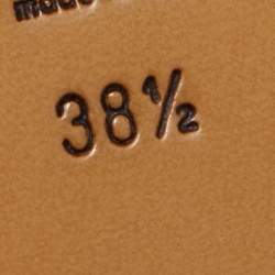 Pre Owned Gucci Green Leather Princetown Mules Size 38.5