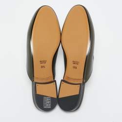 Pre Owned Gucci Green Leather Princetown Mules Size 38.5