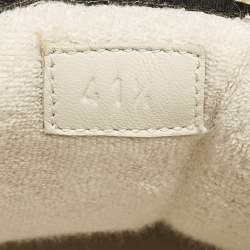 Gucci Multicolor Nubuck Leather and Crystal GG Canvas Screener Sneakers Size 41.5