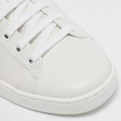 Gucci White Perforated Interlocking G Leather Ace Sneakers Size 37.5
