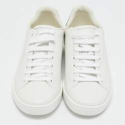 Gucci White Perforated Interlocking G Leather Ace Sneakers Size 37.5