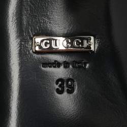 Gucci Beige Leather Square G Mules Size 39