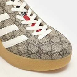 Gucci x Adidas Multicolor Coated Canvas GG Canvas Wedge Sneakers Size 41