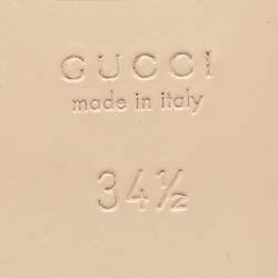 Gucci Blue/Gold GG Velvet Princetown Horsebit Flat Mules Size 34.5