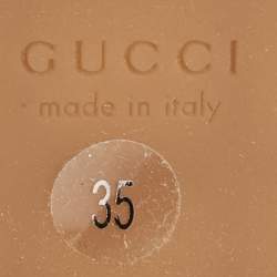 Gucci Beige/Purple Jumbo GG Canvas Platform Slide Sandals Size 35