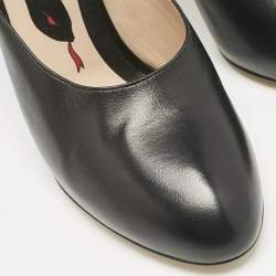 Gucci Black Leather Lesley Ankle Strap Pumps Size 41.5