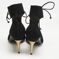 Gucci Black Leather and Suede Mary Jane Pumps Size 39