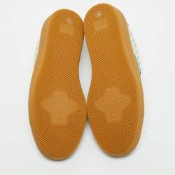 Gucci x Dapper Dan Green/Off White GG Micro Leather G74 Sneakers Size 35