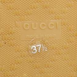 Pre Owned Gucci Blue Microguccissima Leather Espadrille Flats Size 37.5