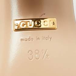 Pre Owned Gucci Burgundy Leather GG Marmont Ankle Strap Sandals Size 38.5