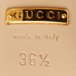 Gucci Black Leather Candy Bow Crystal Embellished Mules Size 36.5