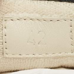 Pre Owned Gucci Multicolor Nubuck Leather and Crystal GG Canvas Screener Sneakers Size 42