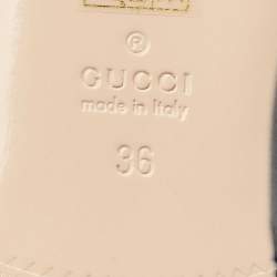 Pre Owned Gucci Multicolor Brocade Fabric Princetown Flat Mules Size 36