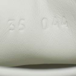 Pre Owned Gucci White Perforated Interlocking G Leather Ace Sneakers Size 35