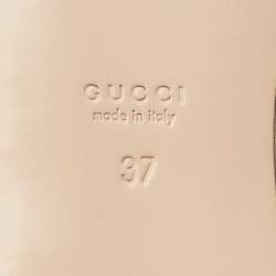 Pre Owned Gucci Beige GG Matelassé Leather Jolie Ballet Flats Size 37