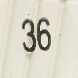 Pre Owned Gucci White Perforated Interlocking G Leather Ace Sneakers Size 36