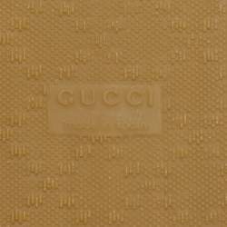 Pre Owned Gucci Navy Blue/Black Denim and Leather GG Canvas Espadrille Flats Size 38.5