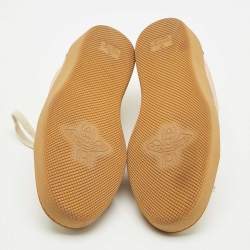 مملوكة مسبقًا حذاء رياضي غووتشي متعدد الألوان من الجلد والشمواه بأربطة مقاس 38.5