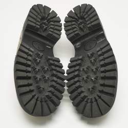 Pre Owned Gucci Beige Coated Canvas and Leather Horsebit GG Canvas Platform Loafers Size 39.5