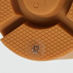 Pre Owned Gucci Off White Leather and GG Supreme Canvas Kensington Ankle Boots Size 42