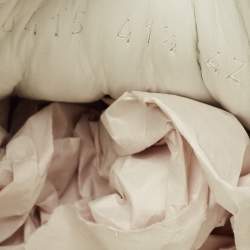 Pre Owned حذاء رياضي غوتشي جي جي جلدي مثقب أبيض سميك بي مقاس 41.5