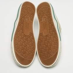 Pre Owned Gucci Cream Canvas Tennis 1977 Sneakers Size 38.5