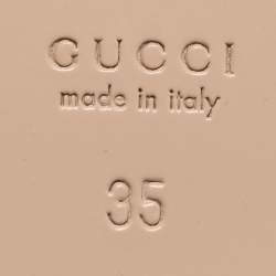 Pre Owned Gucci Red GG Velvet Princetown Flat Mules Size 35