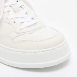 Pre Owned Gucci White Leather Chunky B Low Top Sneakers Size 40