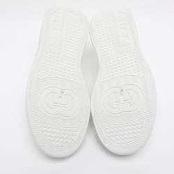 Pre Owned Gucci White Leather Chunky B Low Top Sneakers Size 40