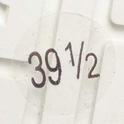 Pre Owned Gucci White Leather Web Ace Platform Sneakers Size 39.5