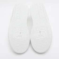 Pre Owned Gucci White Leather Chunky B Low Top Sneakers Size 37
