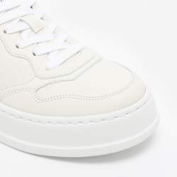 Pre Owned Gucci White Leather Chunky B Low Top Sneakers Size 37